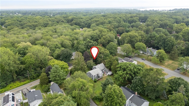 303 Washington Rd, Barrington, RI 02806 - aerial perspective of suburban area with a forest