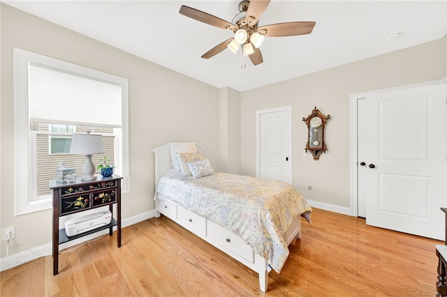 2 Sydney Rose Ct Unit B, Johnston, RI 02919 - bedroom featuring light wood-style flooring and ceiling fan
