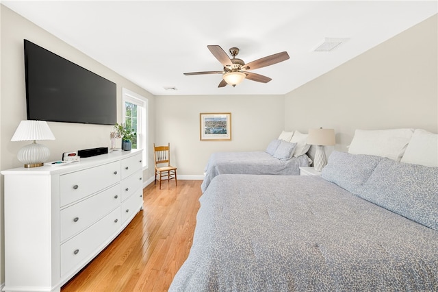 2 Sydney Rose Ct Unit B, Johnston, RI 02919 - bedroom with light wood-style floors and ceiling fan