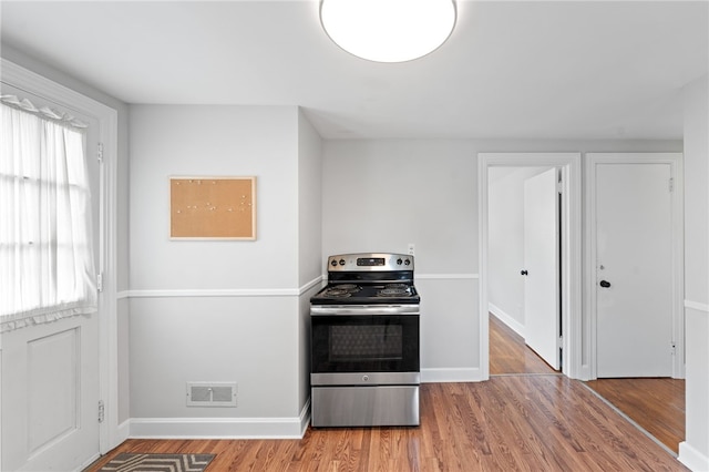 32 Rosemere Dr, East Providence, RI 02914 - kitchen featuring electric range and light wood-style flooring