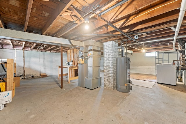 32 Rosemere Dr, East Providence, RI 02914 - below grade area with gas water heater, washer / clothes dryer, and heating unit