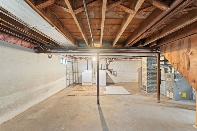 32 Rosemere Dr, East Providence, RI 02914 - basement with washing machine and clothes dryer and heating unit