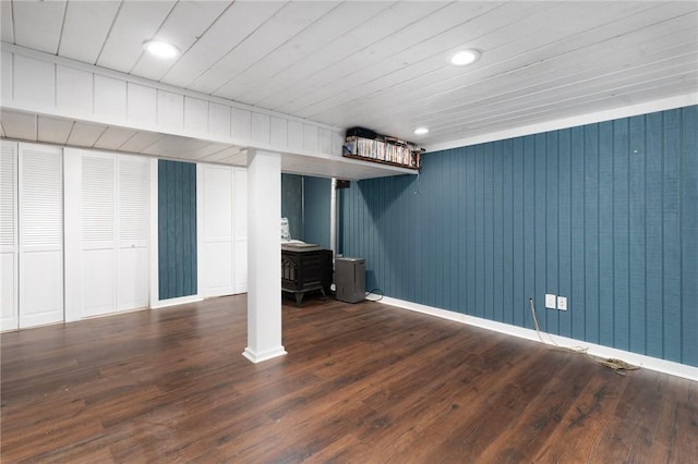219 Fenner Hill Rd, Hopkinton, RI 02832 - finished basement with wood finished floors and recessed lighting
