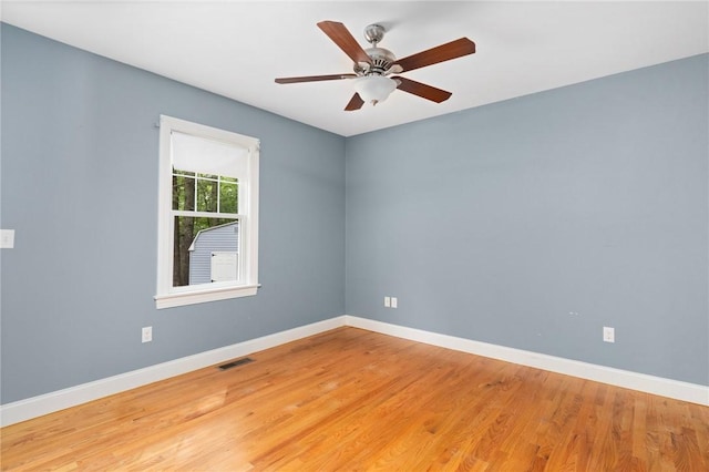 219 Fenner Hill Rd, Hopkinton, RI 02832 - unfurnished room featuring light wood-type flooring and ceiling fan