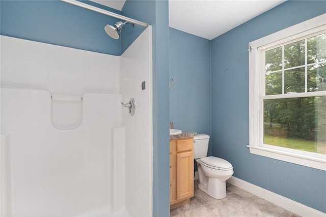 219 Fenner Hill Rd, Hopkinton, RI 02832 - full bath featuring a shower, vanity, and tile patterned floors