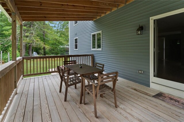 219 Fenner Hill Rd, Hopkinton, RI 02832 - deck with outdoor dining space