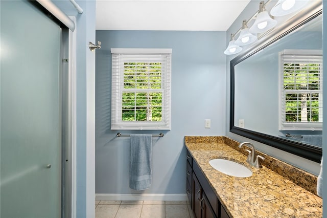 18 Country Hill Ln, Smithfield, RI 02917 - bathroom with vanity and tile patterned floors