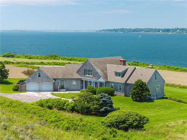 17 Ferolbink Way, Little Compton, RI 02837 - view from above of property with a nearby body of water