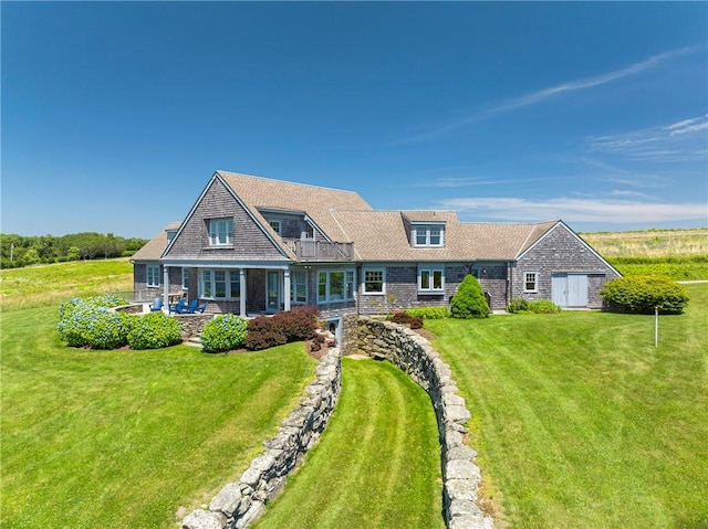 17 Ferolbink Way, Little Compton, RI 02837 - shingle-style home with a front yard and a patio