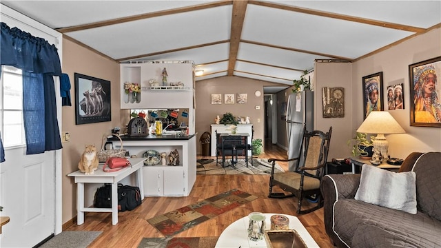 245 Manton St, Pawtucket, RI 02861 - living area featuring light wood-type flooring and lofted ceiling