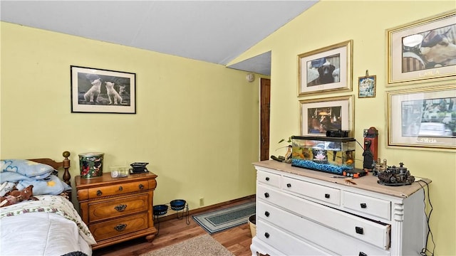 245 Manton St, Pawtucket, RI 02861 - bedroom with lofted ceiling and wood finished floors