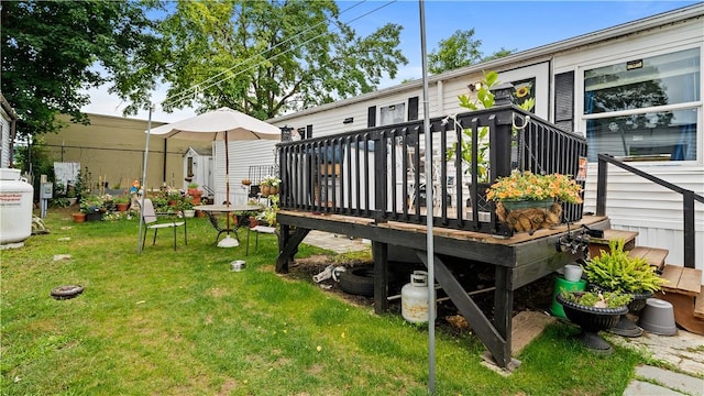 245 Manton St, Pawtucket, RI 02861 - deck featuring a lawn