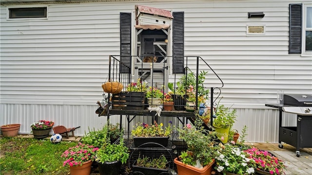 245 Manton St, Pawtucket, RI 02861 - entrance to property with a wooden deck