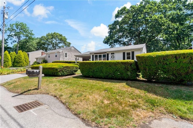 55 Wayland Trl, Narragansett, RI 02882 - view of front of property with a front lawn