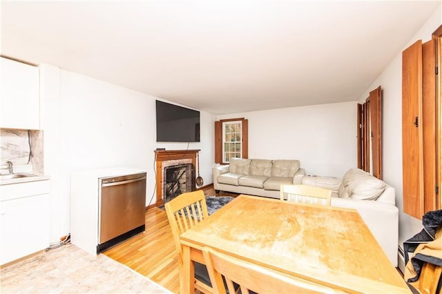 584 Division Rd, East Greenwich, RI 02818 - living room featuring a fireplace