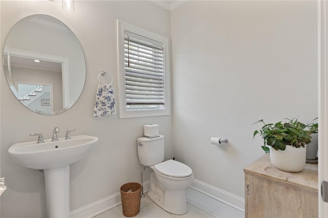 25 Kristin Dr, Cranston, RI 02921 - bathroom with tile patterned flooring and ornamental molding