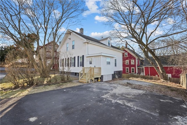 40 Jenkins St, Providence, RI 02906 - view of property exterior featuring a chimney