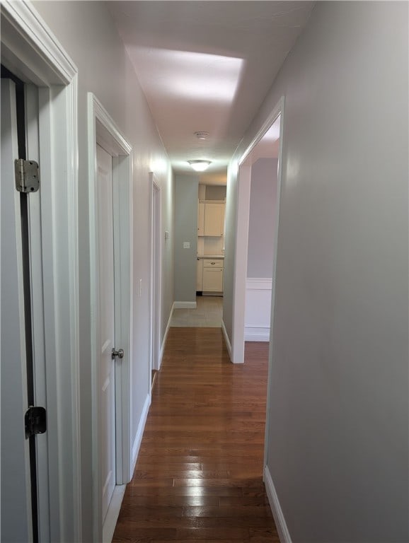 193 Howell St Unit 3, Providence, RI 02906 - corridor with wood-type flooring and baseboards