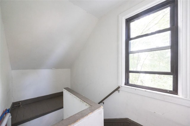 193 Howell St Unit 3, Providence, RI 02906 - stairs featuring vaulted ceiling