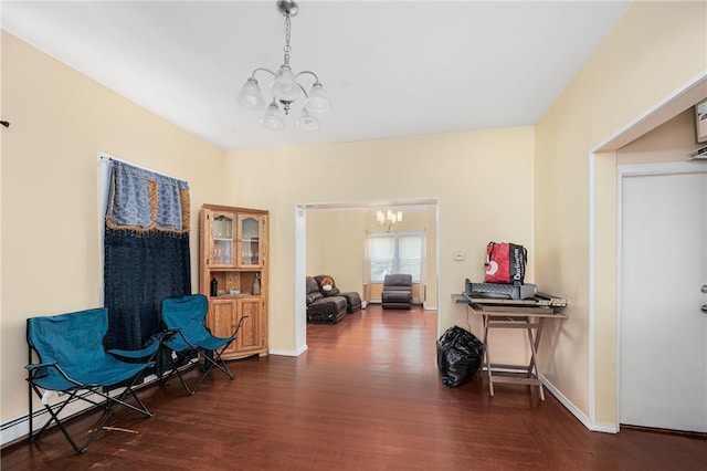236 Vermont Ave, Providence, RI 02905 - living area featuring a chandelier and wood finished floors