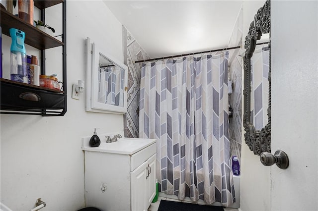 236 Vermont Ave, Providence, RI 02905 - bathroom featuring vanity and shower / bathtub combination with curtain