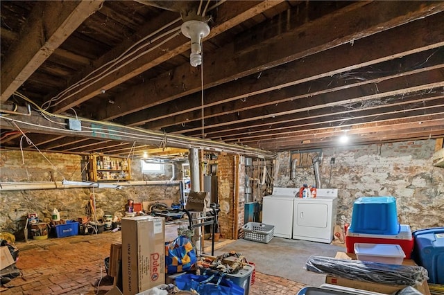 57 Maple Ave, Johnston, RI 02919 - basement with washing machine and clothes dryer and water heater