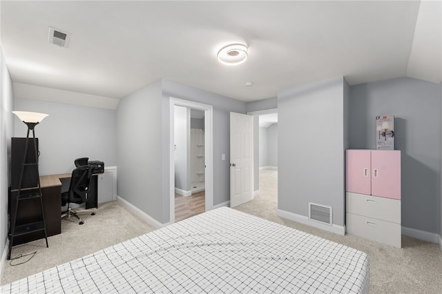 1 Lily Ln Unit 1, West Warwick, RI 02893 - carpeted bedroom with an office area and vaulted ceiling