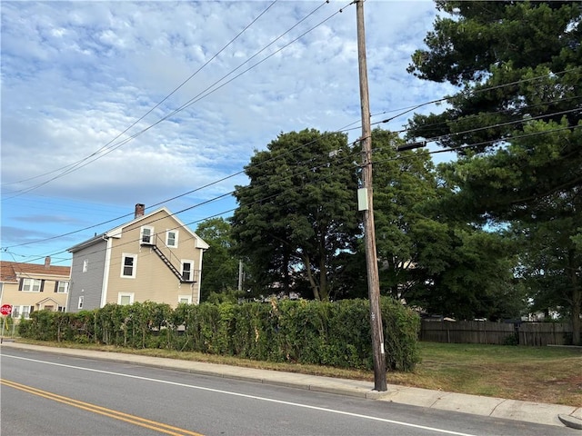 784 York Ave, Pawtucket, RI 02861 - view of asphalt road with traffic signs and curbs