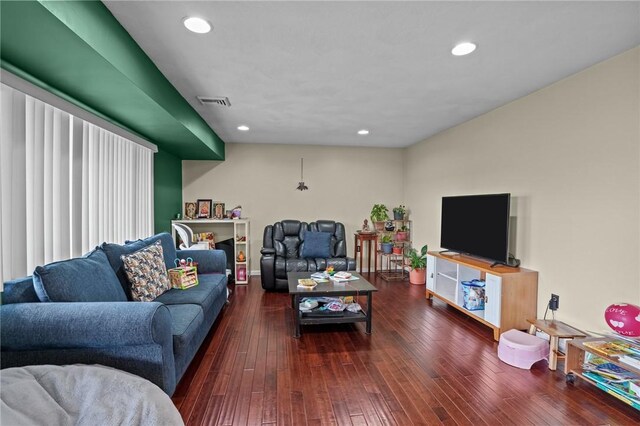 196 Old River Rd Unit 166, Lincoln, RI 02865 - living area featuring wood-type flooring and recessed lighting