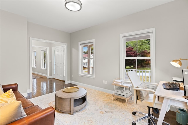 15 Mathew Rd, Tiverton, RI 02878 - home office with wood finished floors and baseboards
