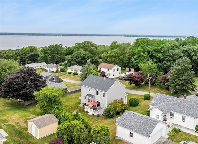 15 Mathew Rd, Tiverton, RI 02878 - aerial perspective of suburban area featuring a nearby body of water