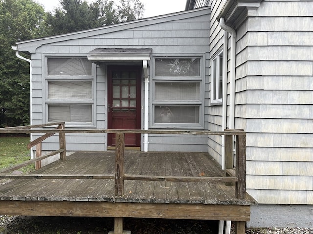 10 Jesse Davis Ln, Barrington, RI 02806 - doorway to property featuring a deck
