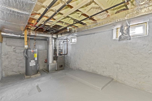3 Riverview Ave, Westerly, RI 02891 - basement featuring water heater and heating unit