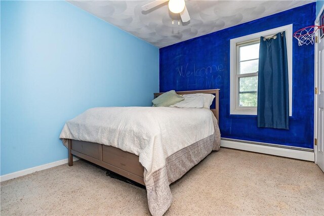 65 Jeri Lynn Cir, Warwick, RI 02886 - bedroom featuring a baseboard radiator and ceiling fan