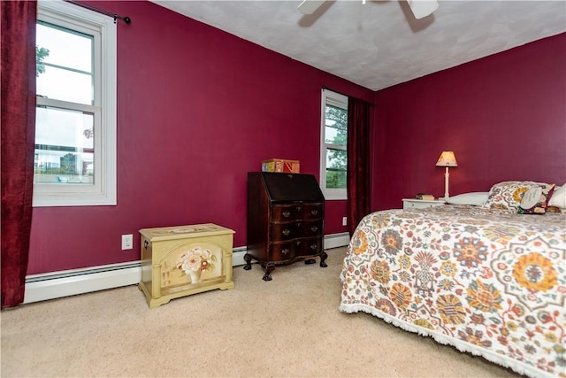 65 Jeri Lynn Cir, Warwick, RI 02886 - carpeted bedroom featuring baseboard heating and ceiling fan