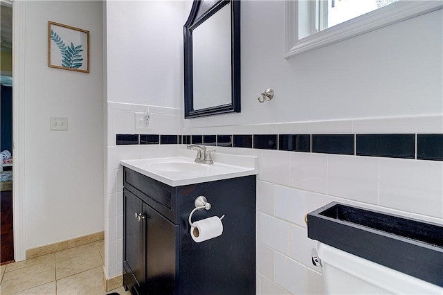 73 Fessenden St, Warwick, RI 02886 - half bath with vanity and tile patterned flooring