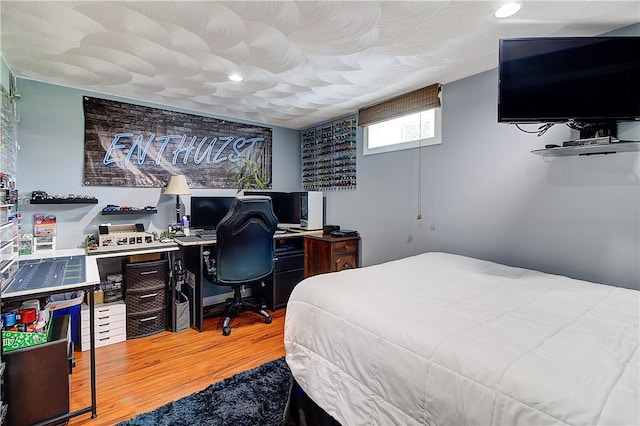 73 Fessenden St, Warwick, RI 02886 - bedroom featuring wood finished floors, recessed lighting, and an office area