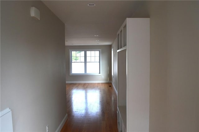 68 Greene St Unit 5, Warwick, RI 02886 - hallway with dark wood-style flooring and recessed lighting