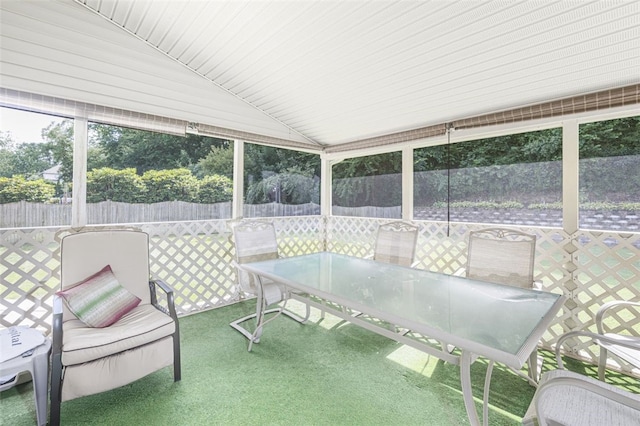 32 Susan Dr, Cumberland, RI 02864 - sunroom with outdoor dining space and lofted ceiling