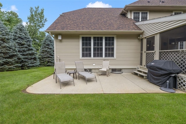 32 Susan Dr, Cumberland, RI 02864 - view of patio with area for grilling and a sunroom