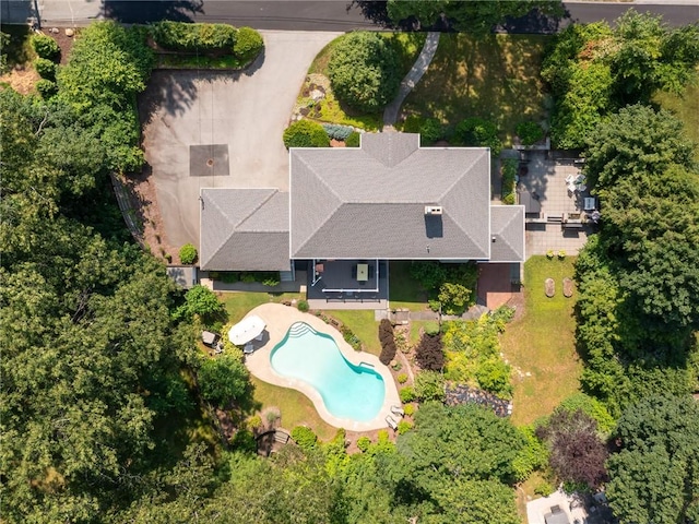 173 Gaskill St, Woonsocket, RI 02895 - bird's eye view of a pool