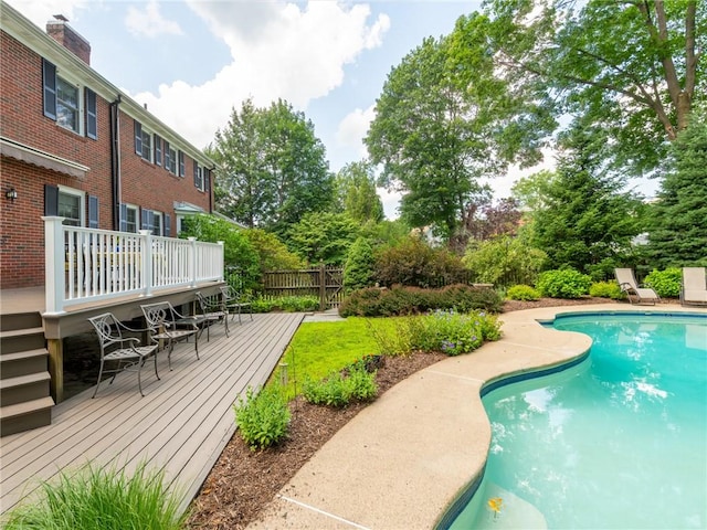 173 Gaskill St, Woonsocket, RI 02895 - view of swimming pool featuring a deck