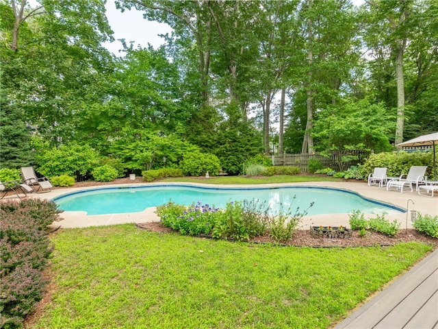 173 Gaskill St, Woonsocket, RI 02895 - view of pool with a patio area and view of wooded area