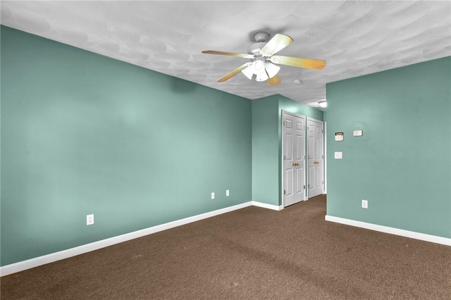 1 Lisi Ln Unit 1, Providence, RI 02904 - empty room with a ceiling fan and dark colored carpet