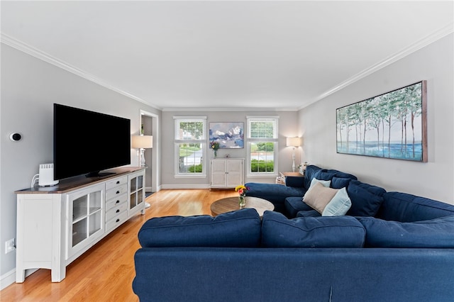 85 N Cobble Hill Rd, Warwick, RI 02886 - living area with crown molding and light wood-type flooring