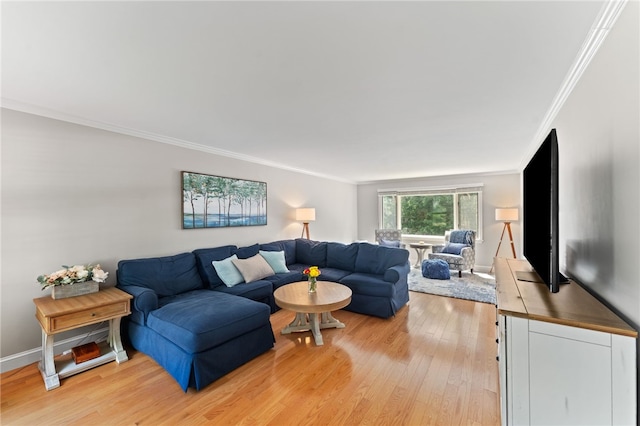 85 N Cobble Hill Rd, Warwick, RI 02886 - living area featuring crown molding and light wood finished floors