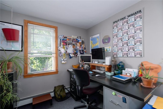 61 Penn St, Providence, RI 02909 - carpeted office featuring a baseboard radiator