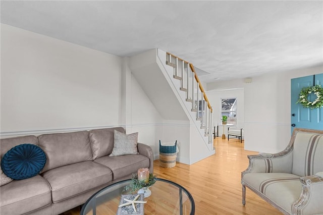 188 Reynolds Ave, Warwick, RI 02889 - living room with stairs and wood finished floors