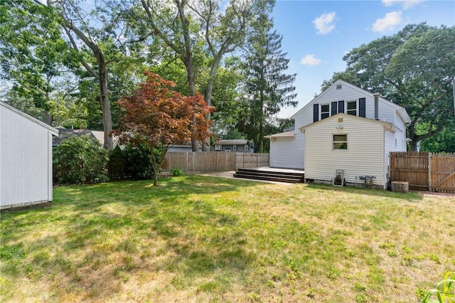 188 Reynolds Ave, Warwick, RI 02889 - fenced backyard featuring a wooden deck