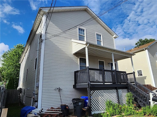 93 Dixon St Unit 1Front, Providence, RI 02907 - rear view of house featuring a porch and stairs